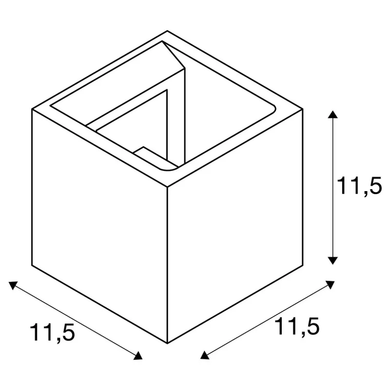 SOLID CUBE, applique intérieure, noir, G9/QT14, 25W max, béton
