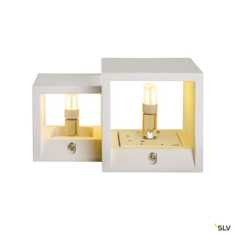 PLASTRA, applique intérieure, cube, blanc, G9/QT14, 2x 15W max