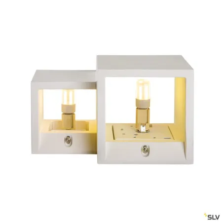 PLASTRA, applique intérieure, cube, blanc, G9/QT14, 2x 15W max
