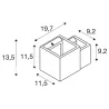 PLASTRA, applique intérieure, cube, blanc, G9/QT14, 2x 15W max