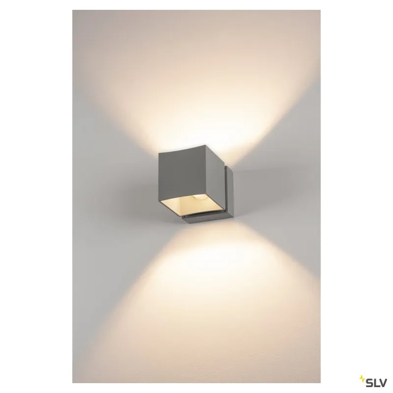 SQUARE TURN, applique extérieure, gris, G9/QT14, 42W max, IP44