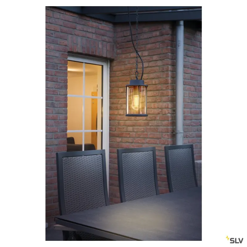 PHOTONIA, suspension extérieure, anthracite, E27, 60W max, IP44
