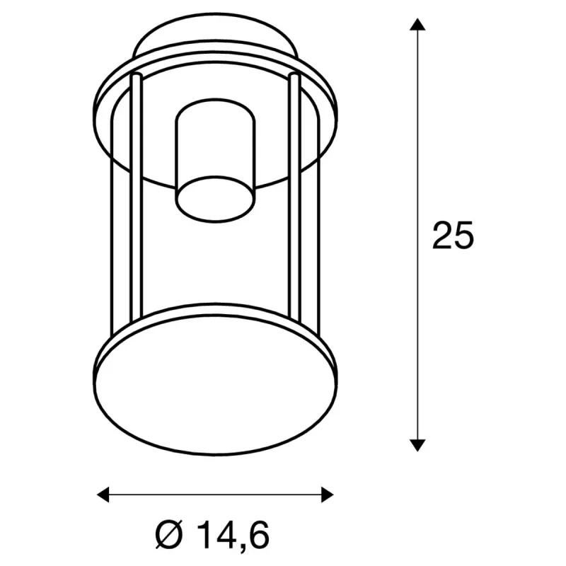 PHOTONIA, suspension extérieure, anthracite, E27, 60W max, IP44