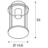 PHOTONIA, suspension extérieure, anthracite, E27, 60W max, IP44