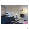 FENDA, lampadaire intérieur, noir, E27, 60W max, sans abat-jour