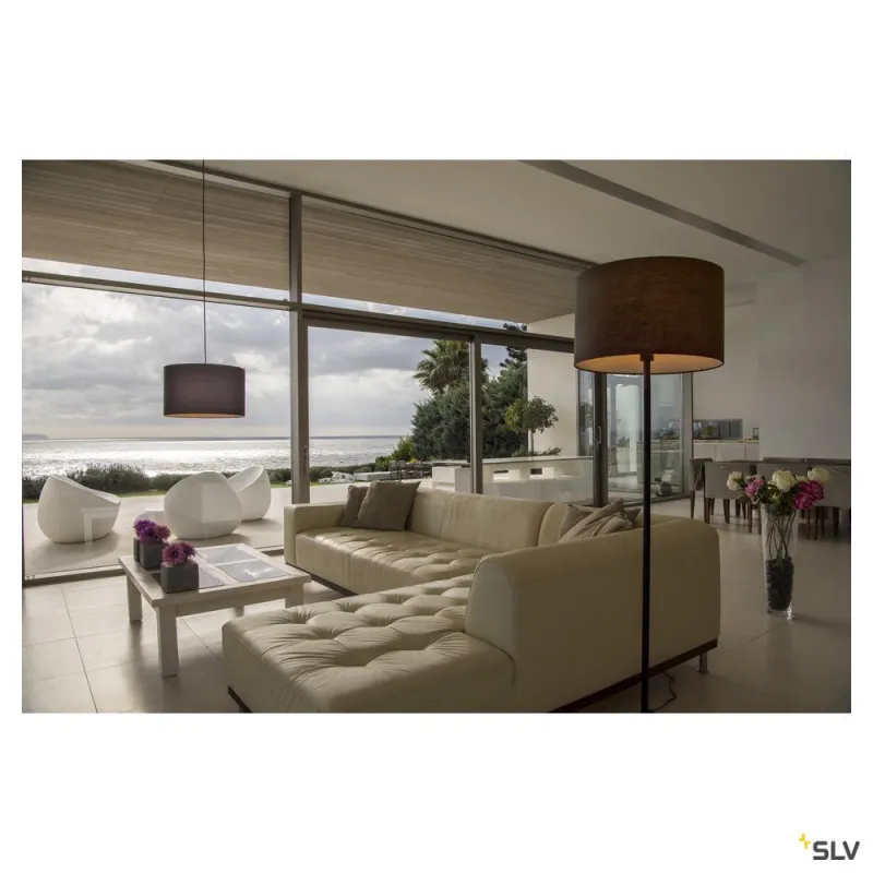 FENDA, lampadaire intérieur, noir, E27, 60W max, sans abat-jour