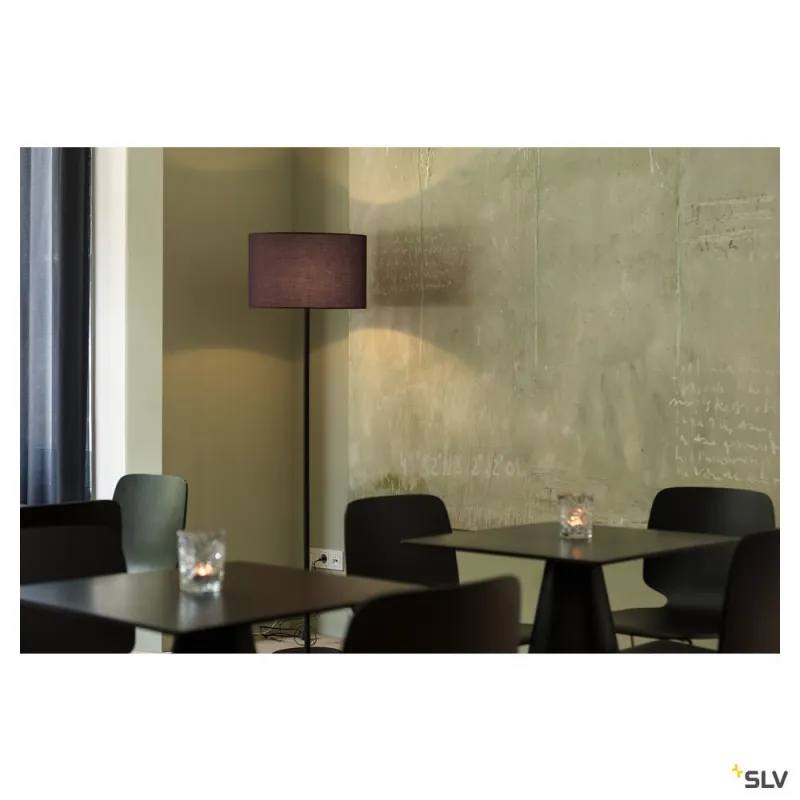 FENDA, lampadaire intérieur, noir, E27, 60W max, sans abat-jour