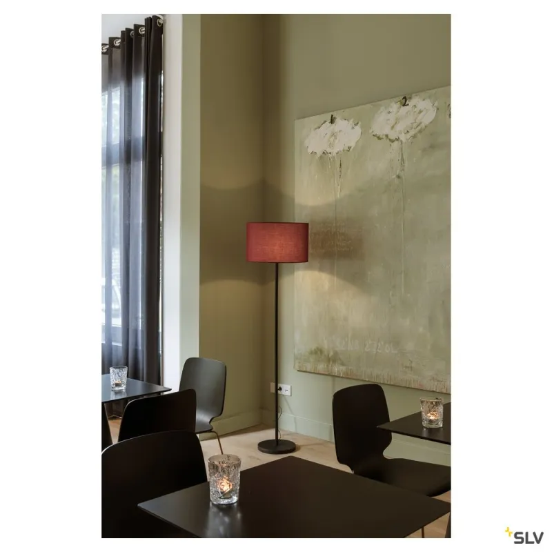FENDA, lampadaire intérieur, noir, E27, 60W max, sans abat-jour