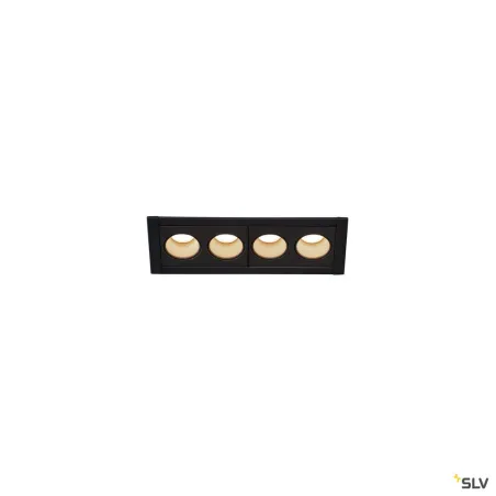 MILANDOS 4, encastré de plafond intérieur, noir, LED, 8W, 3000K