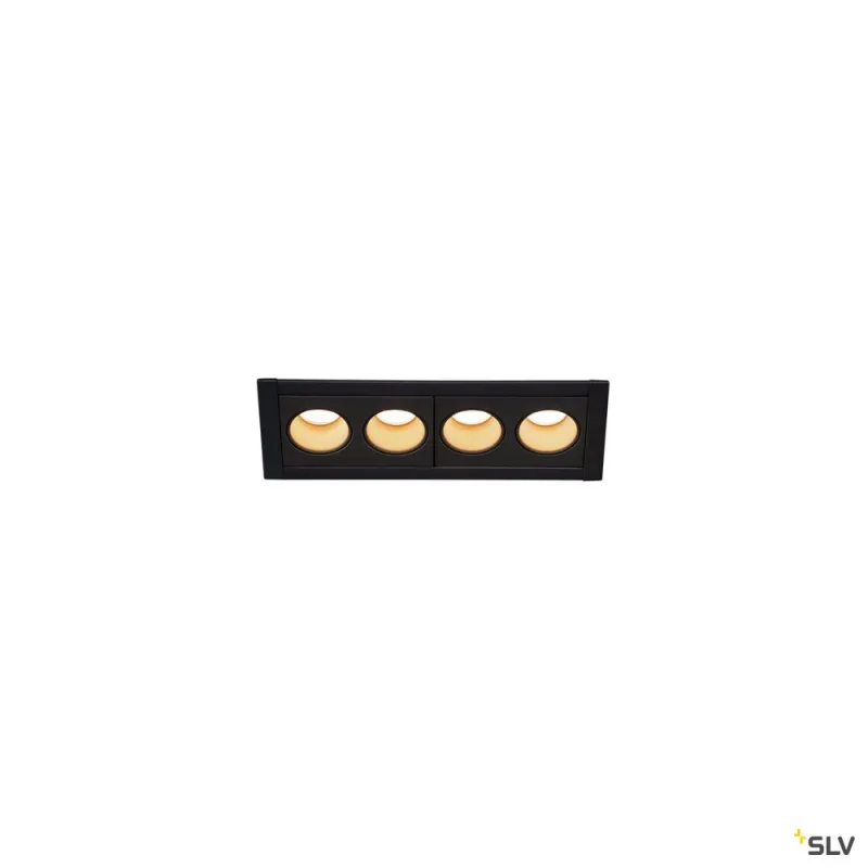 MILANDOS 4, encastré de plafond intérieur, noir, LED, 8W, 2700K