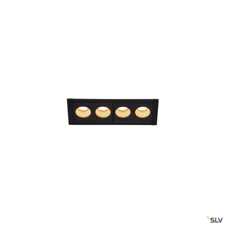 MILANDOS 4, encastré de plafond intérieur, noir, LED, 8W, 2700K