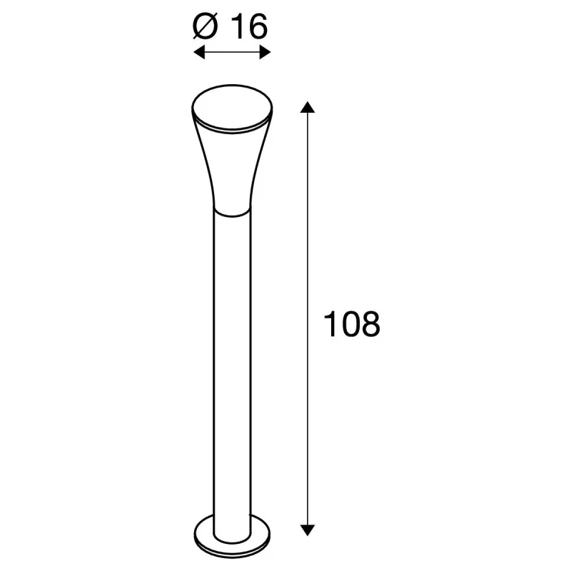 ALPA CONE 100, borne extérieure, anthracite, E27, 24W max, IP55