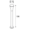 ALPA CONE 100, borne extérieure, anthracite, E27, 24W max, IP55