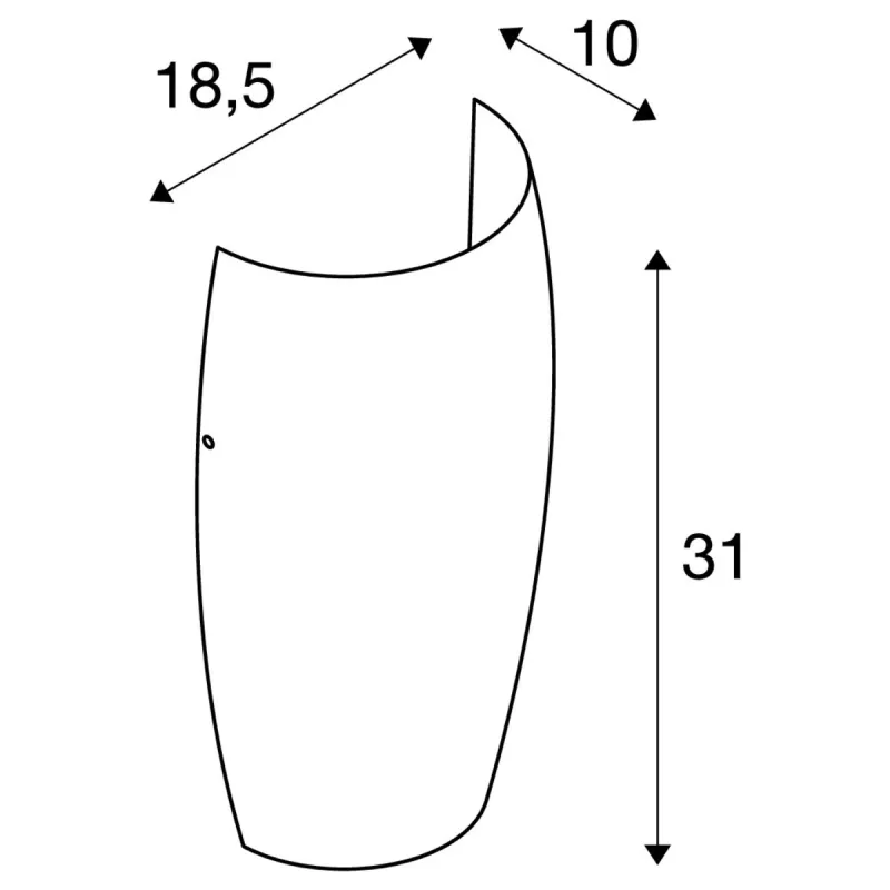 PURISA, applique intérieure, blanc brillant/opale, E27, 40W max