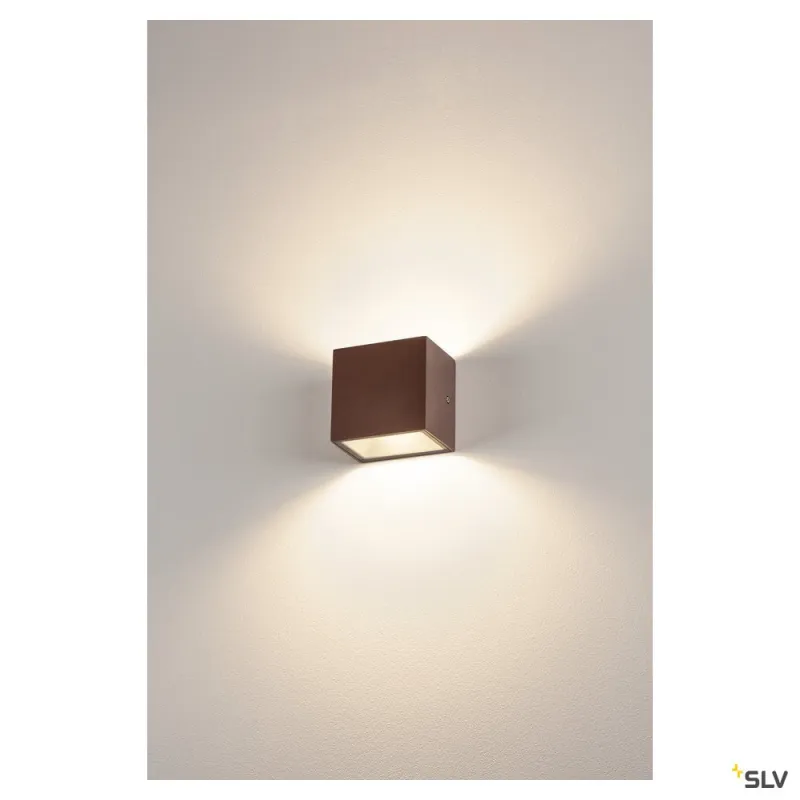 SITRA CUBE, applique extérieure, rouille, LED, 10W, 3000K, IP44