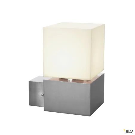 SQUARE, applique extérieure, inox, E27, 20W max, IP44, inox 304