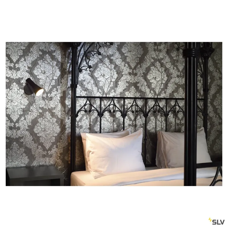 PHELIA, applique intérieure, liseuse, noir, GU10/QPAR51, 35W max