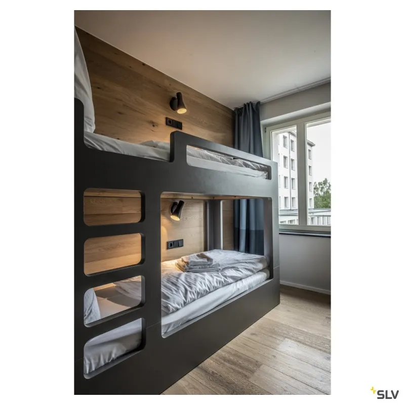 PHELIA, applique intérieure, liseuse, noir, GU10/QPAR51, 35W max
