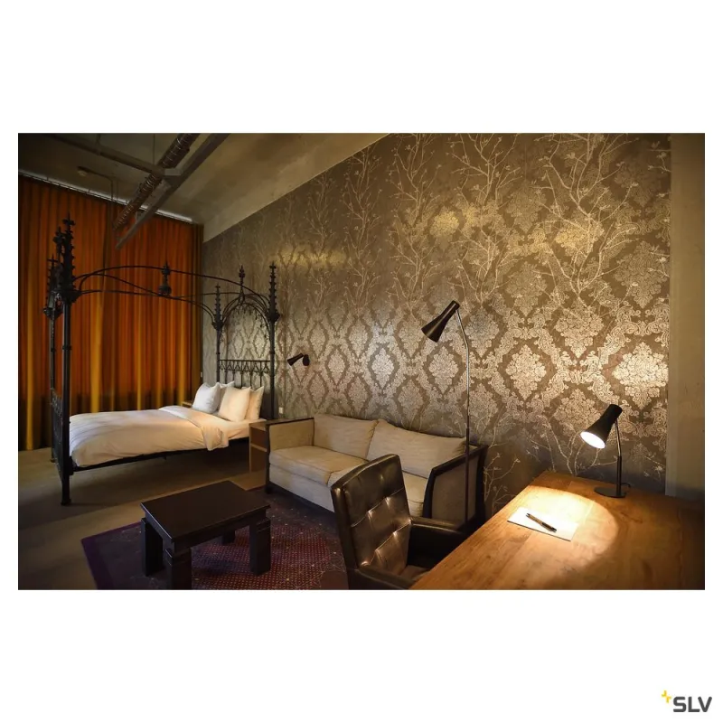 PHELIA, applique intérieure, liseuse, noir, GU10/QPAR51, 35W max