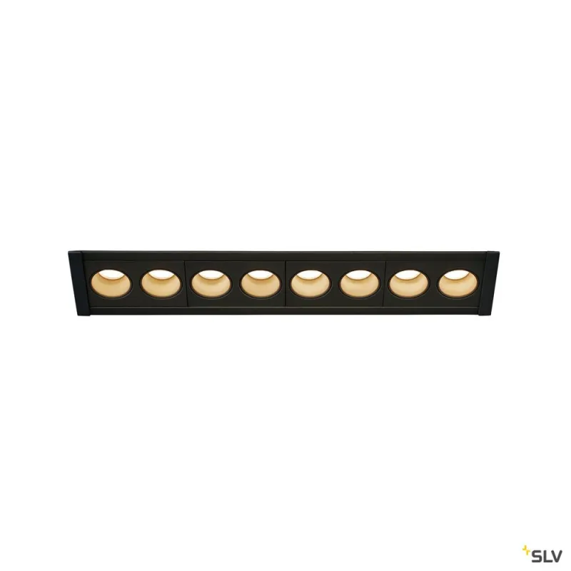MILANDOS 8, encastré de plafond intérieur, noir, LED, 16W, 3000K
