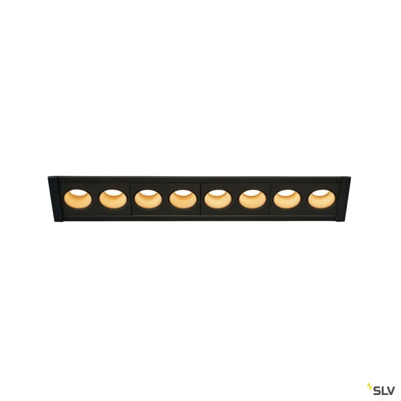 MILANDOS 8, encastré de plafond intérieur, noir, LED, 16W, 2700K