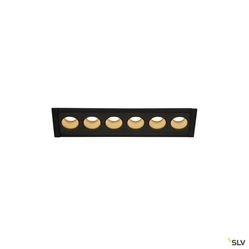 MILANDOS 6, encastré de plafond intérieur, noir, LED, 12W, 3000K