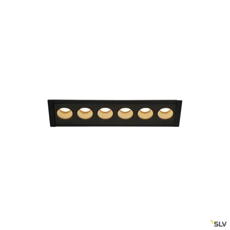 MILANDOS 6, encastré de plafond intérieur, noir, LED, 12W, 3000K
