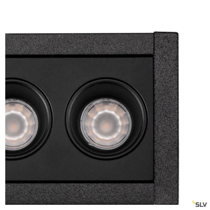MILANDOS 6, encastré de plafond intérieur, noir, LED, 12W, 3000K