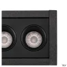 MILANDOS 6, encastré de plafond intérieur, noir, LED, 12W, 3000K
