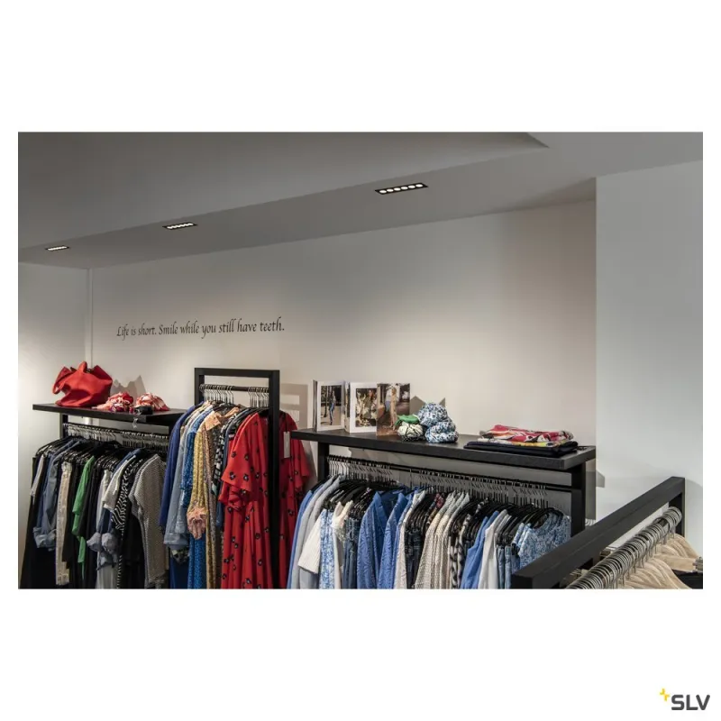 MILANDOS 6, encastré de plafond intérieur, noir, LED, 12W, 3000K