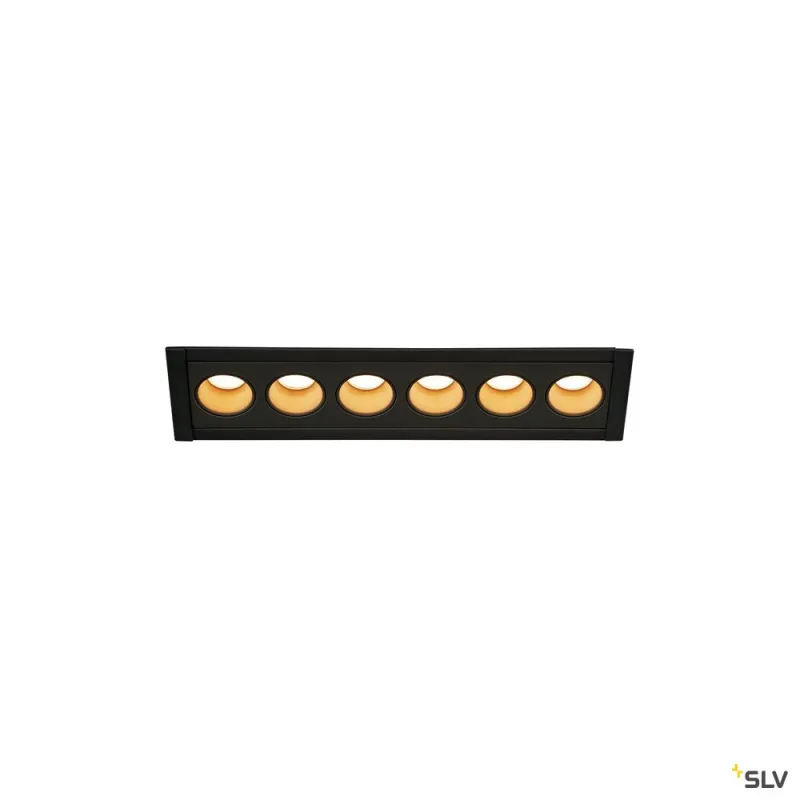 MILANDOS 6, encastré de plafond intérieur, noir, LED, 12W, 2700K