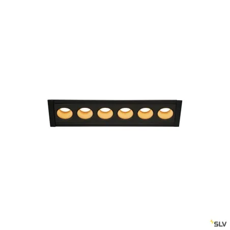 MILANDOS 6, encastré de plafond intérieur, noir, LED, 12W, 2700K