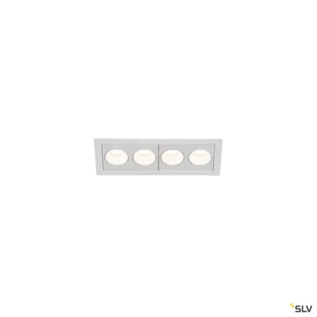 MILANDOS 4, encastré de plafond intérieur, blanc, LED, 8W, 3000K