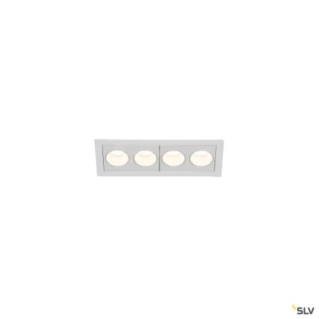 MILANDOS 4, encastré de plafond intérieur, blanc, LED, 8W, 2700K