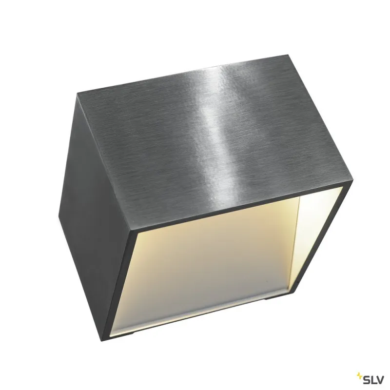 LOGS IN, applique intérieure, carré, alu/blanc, LED, 6,9W, 3000K