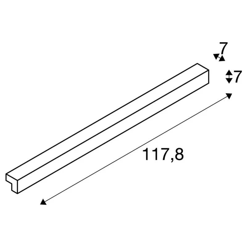 L-LINE 120, applique intérieure, argent, LED, 18,5W, 3000K, IP44