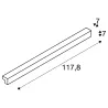 L-LINE 120, applique intérieure, argent, LED, 18,5W, 3000K, IP44