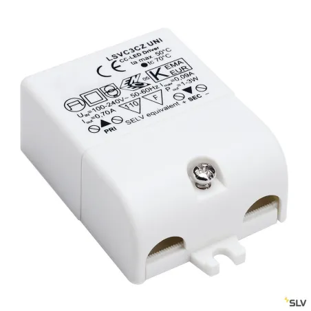 Alimentation LED, intérieur, blanc, 3W, 700mA, serre-câble inclus