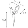 LED SPIKE, projecteur extérieur, anthracite, LED, 6W, 3000K, IP55