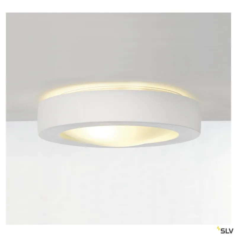 PLASTRA 105, plafonnier intérieur, blanc, E27, 2x 25W max, plâtre
