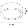 PLASTRA 105, plafonnier intérieur, blanc, E27, 2x 25W max, plâtre