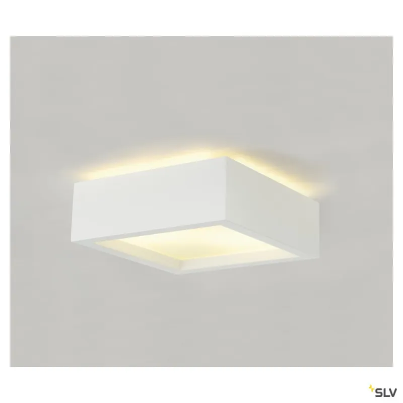 PLASTRA 104, plafonnier intérieur, blanc, E27, 2x 25W max, plâtre