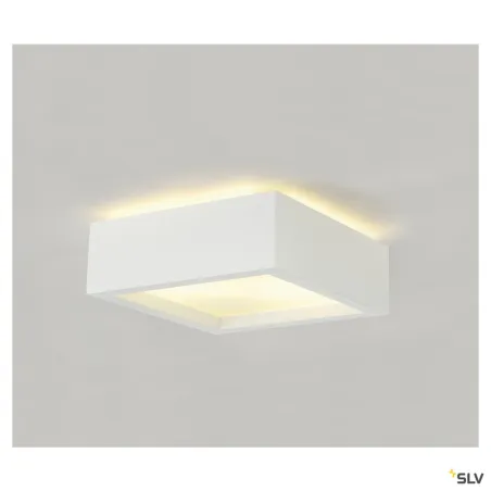 PLASTRA 104, plafonnier intérieur, blanc, E27, 2x 25W max, plâtre