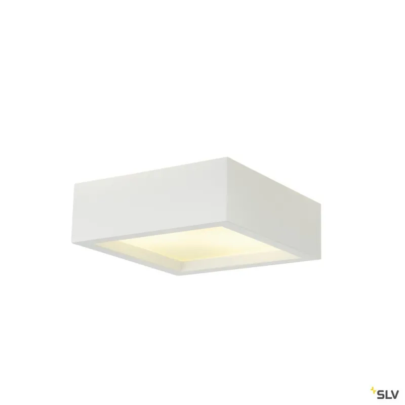 PLASTRA 104, plafonnier intérieur, blanc, E27, 2x 25W max, plâtre