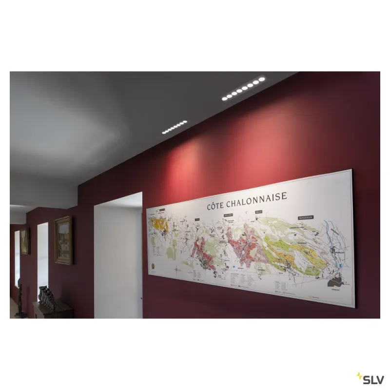 MILANDOS 8, encastré de plafond intérieur, blanc, LED, 16W, 3000K