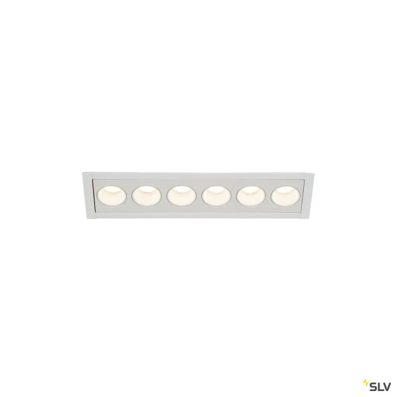 MILANDOS 6, encastré de plafond intérieur, blanc, LED, 12W, 3000K