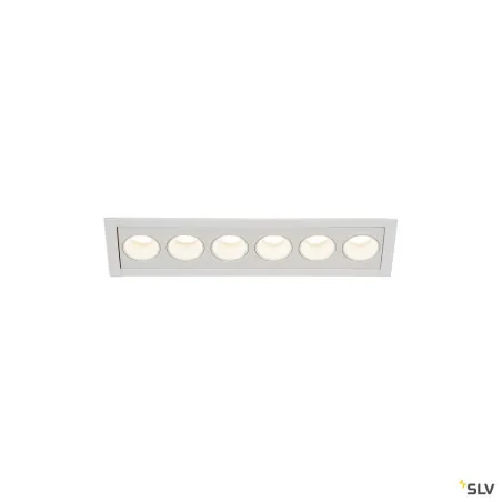 MILANDOS 6, encastré de plafond intérieur, blanc, LED, 12W, 3000K