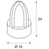 RUSTY® CONE 24, borne extérieure, rouille, E14/C35, 40W max, IP54