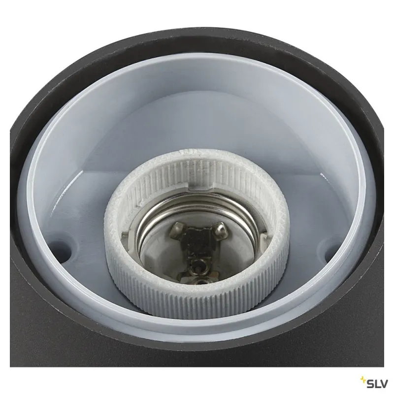 GRAFIT 90, borne extérieure, rond, anthracite, E27, 11W max, IP44