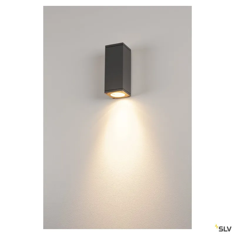 THEO, applique extérieure, anthracite, GU10/QPAR51, 35W max, IP44